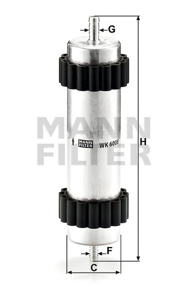 Palivový filter MANN FILTER WK 6008
