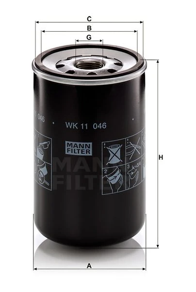 Palivový filter MANN FILTER WK 11 046