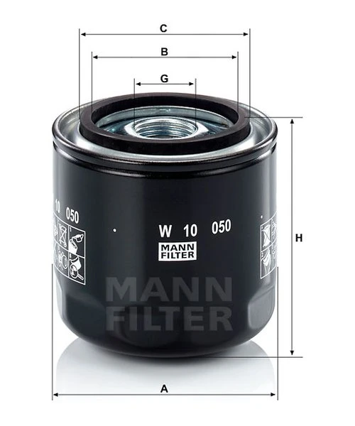 Olejový filter MANN FILTER W 10 050
