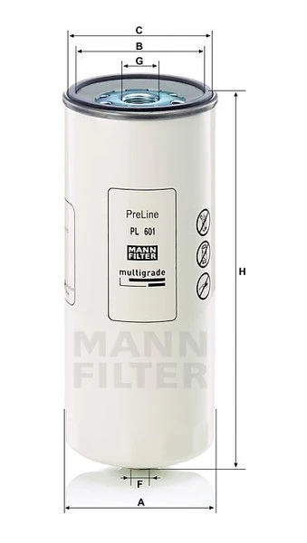 Palivový filter MANN FILTER PL 601