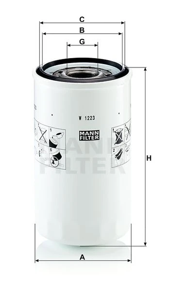 Olejový filter MANN FILTER W 1223