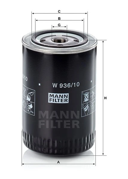 Olejový filter MANN FILTER W 936/10