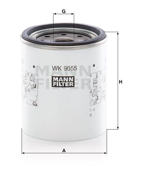 Palivový filter MANN FILTER WK 9055 z