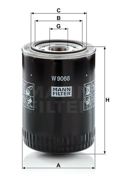 Olejový filter MANN FILTER W 9066