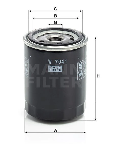 Olejový filter MANN FILTER W 7041