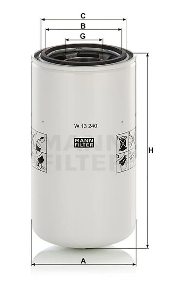 Filter hydrauliky MANN FILTER W 13 240