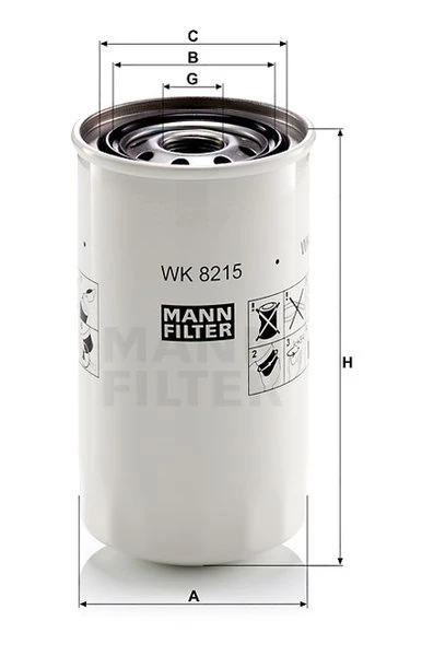 Palivový filter MANN FILTER WK 8215