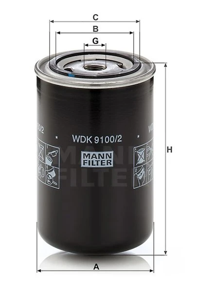 Palivový filter MANN FILTER WDK 9100/2