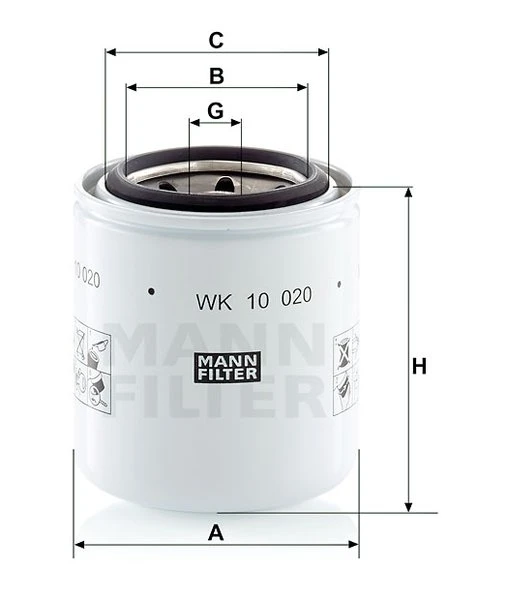 Palivový filter MANN FILTER WK 10 020