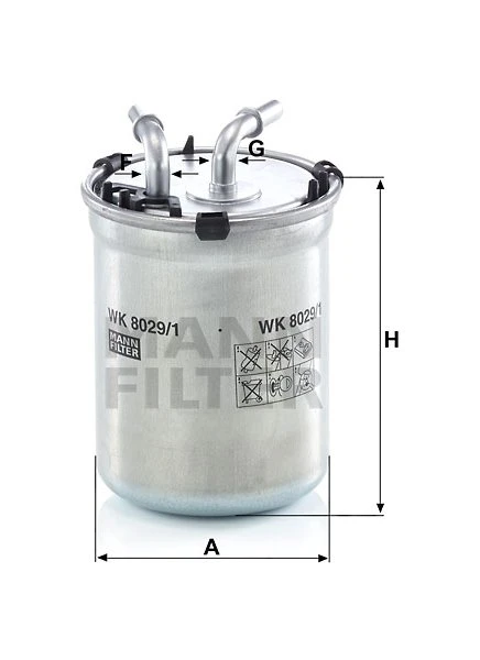 Palivový filter MANN FILTER WK 8029/1