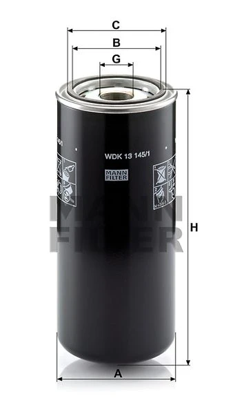 Palivový filter MANN FILTER WDK 13 145/1
