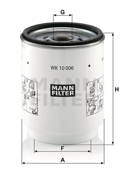 Palivový filter MANN FILTER WK 10 006 z
