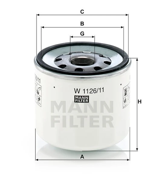 Olejový filter MANN FILTER W 1126/11