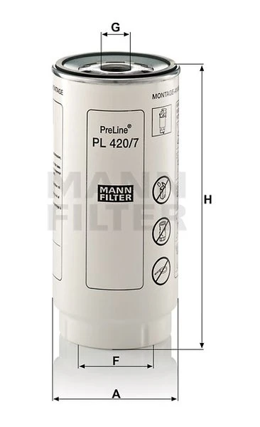 Palivový filter MANN FILTER PL 420/7 x