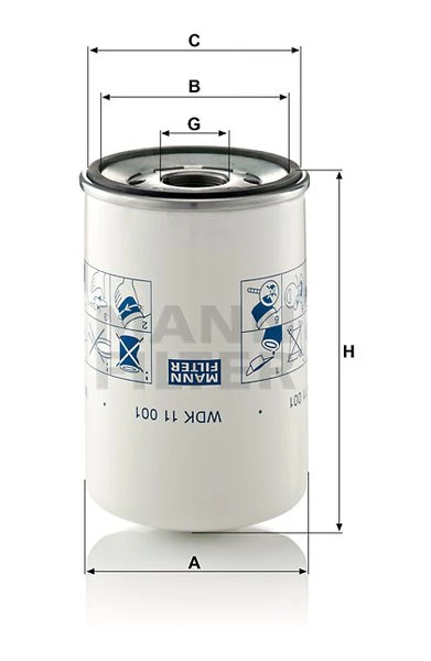 Palivový filter MANN FILTER WDK 11 001