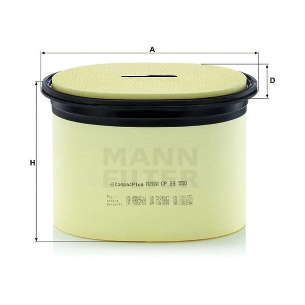 Vzduchový filter MANN FILTER CP 29 550