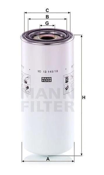Olejový filter MANN FILTER WD 13 145/18