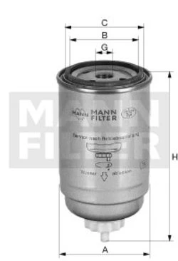 Palivový filter MANN FILTER PL 50