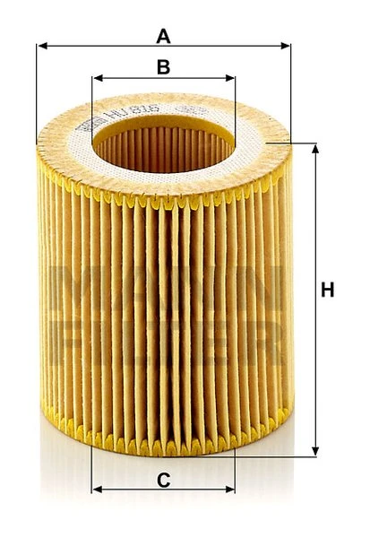 Olejový filter MANN FILTER HU 816 z KIT