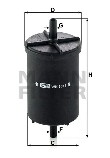 Palivový filter MANN FILTER WK 6012