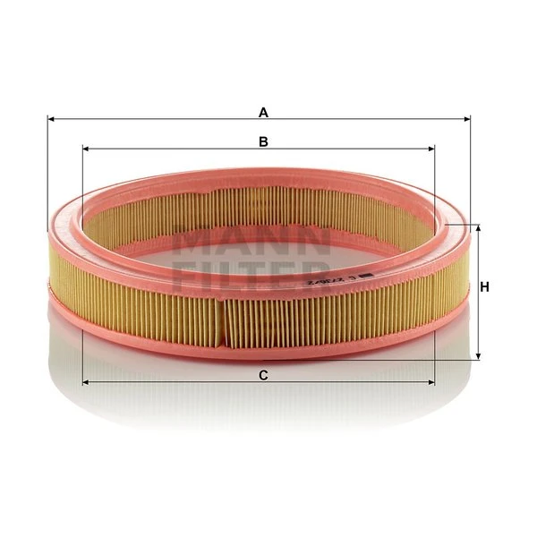 Vzduchový filter MANN FILTER C 2736/2