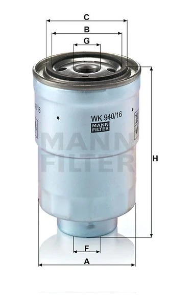 Palivový filter MANN FILTER WK 940/16 x