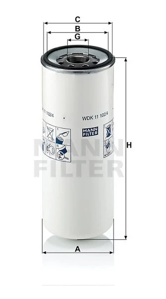 Palivový filter MANN FILTER WDK 11 102/4