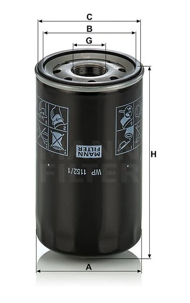 Olejový filter MANN FILTER W 1152/1