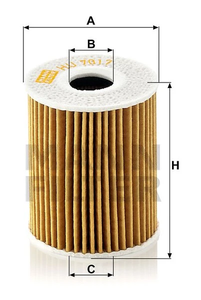 Olejový filter MANN FILTER HU 7017 z