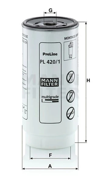 Palivový filter MANN FILTER PL 420/1 x