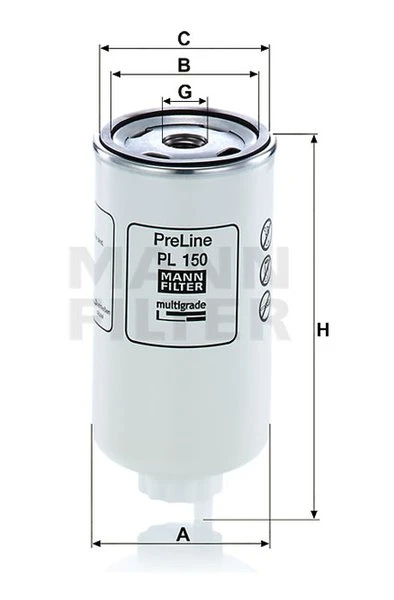 Palivový filter MANN FILTER PL 150