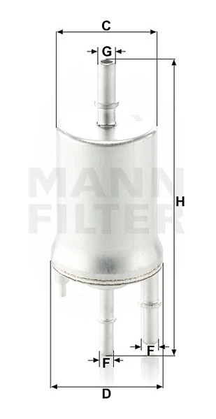 Palivový filter MANN FILTER WK 6015
