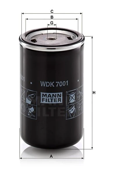 Palivový filter MANN FILTER WDK 7001