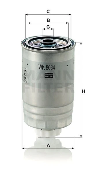 Palivový filter MANN FILTER WK 8034