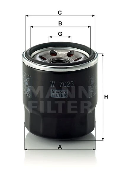 Olejový filter MANN FILTER W 7023