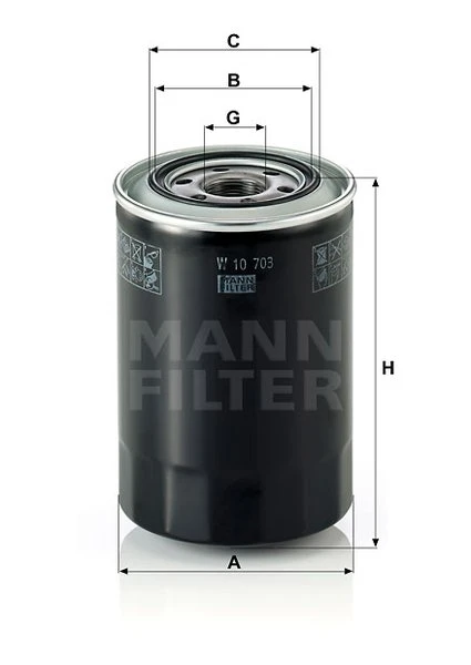 Olejový filter MANN FILTER W 10 703