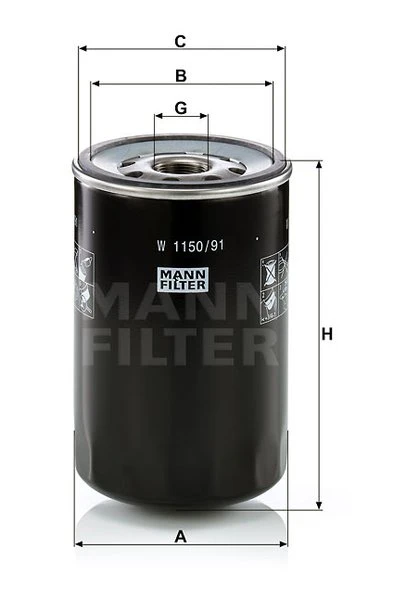 Filter hydrauliky MANN FILTER W 1150/91