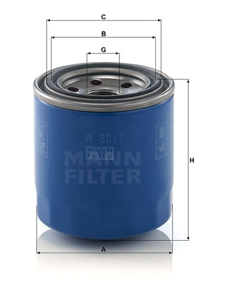 Olejový filter MANN FILTER W 8017