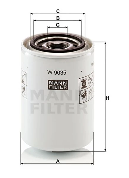 Olejový filter MANN FILTER W 9035