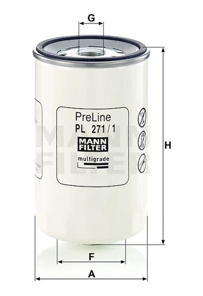 Palivový filter MANN FILTER PL 271/1