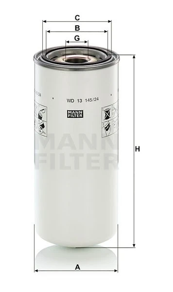 Filter hydrauliky MANN FILTER WD 13 145/24