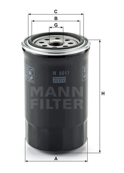 Olejový filter MANN FILTER W 8011