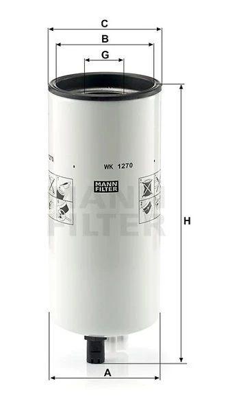 Palivový filter MANN FILTER WK 1270