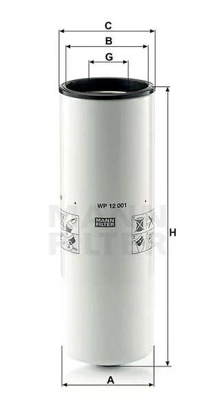 Olejový filter MANN FILTER WP 12 001