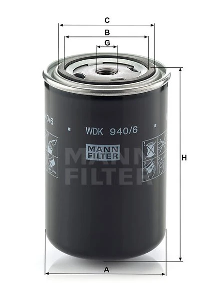 Palivový filter MANN FILTER WDK 940/6