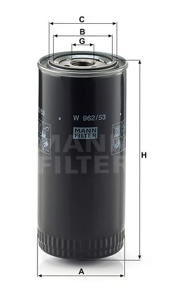 Olejový filter MANN FILTER W 962/53