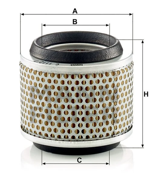 Vzduchový filter MANN FILTER C 1112/7