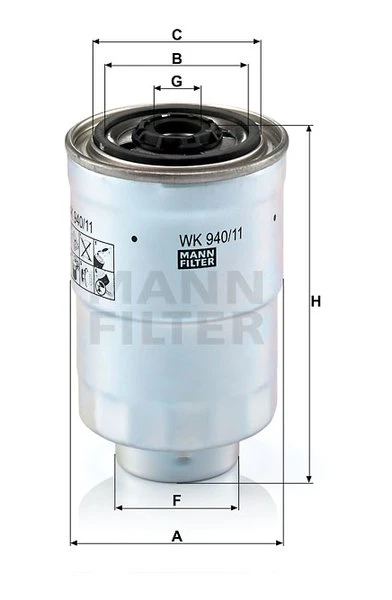 Palivový filter MANN FILTER WK 940/11 x