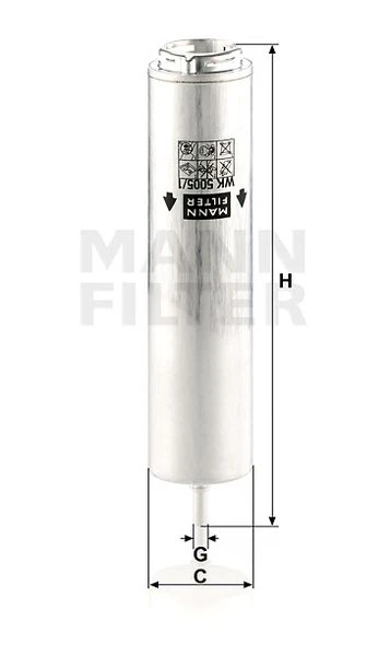 Palivový filter MANN FILTER WK 5005/1