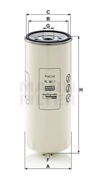 Palivový filter MANN FILTER PL 601/1 x